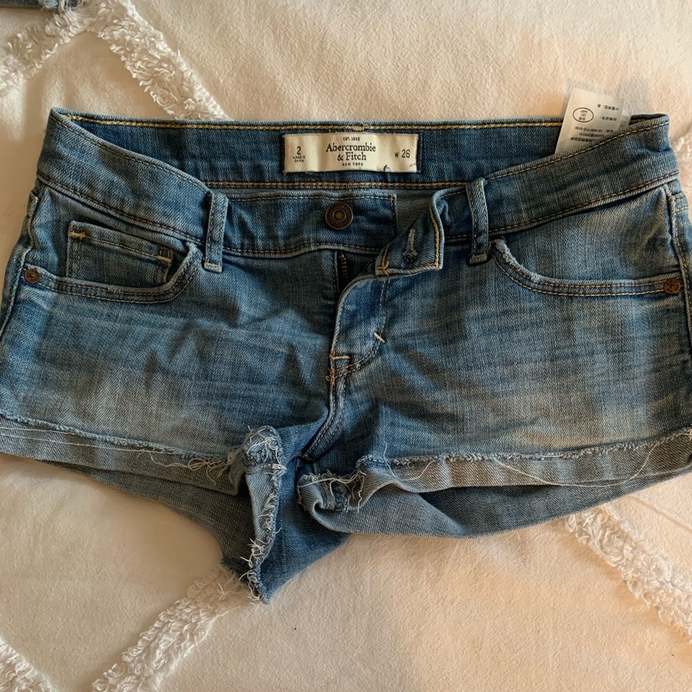 Abercrombie and Fitch light wash jean shorts
